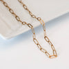 gold filled paperclip chain necklace