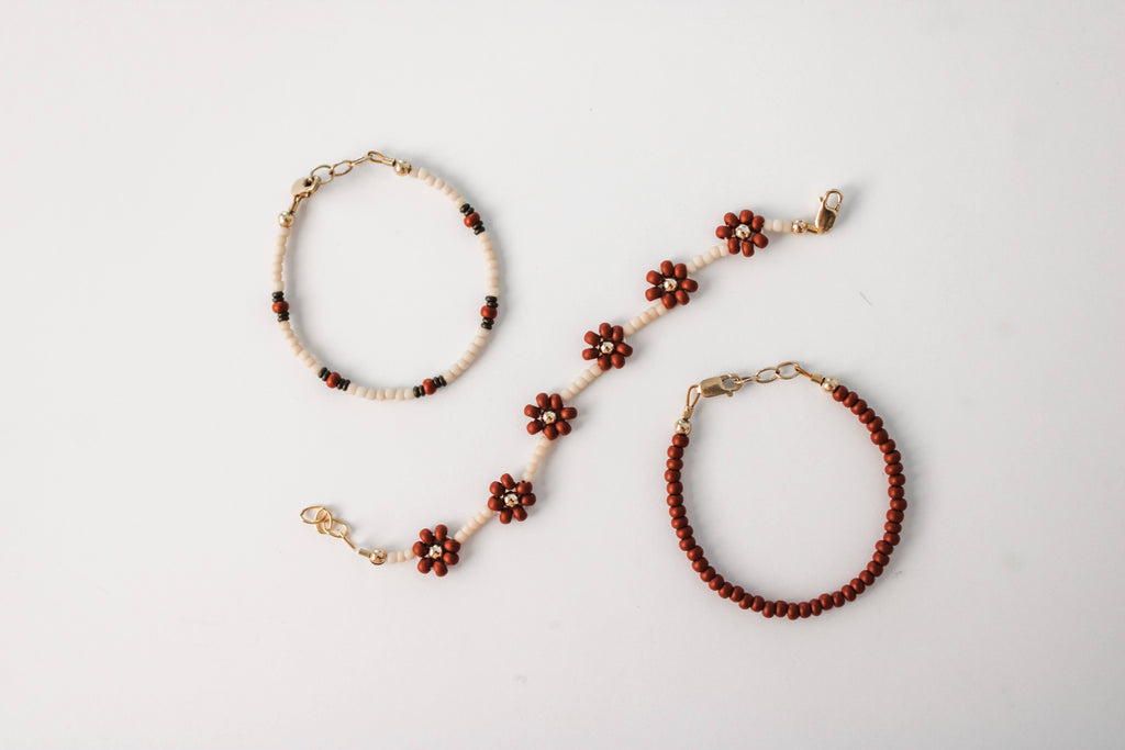 rust colored fall bracelets