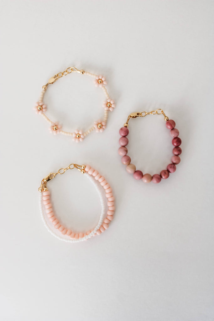 pink gold filled baby bracelets