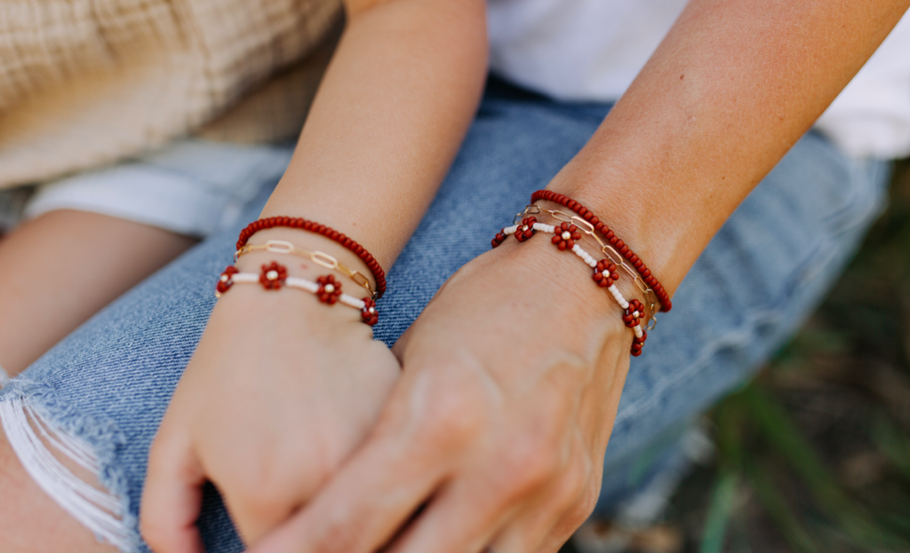 mommy and me gold filled chain bracelet