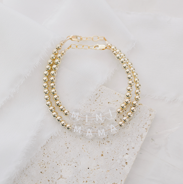 Personalized Name Bracelets- White Beads – Joyful Bead Company